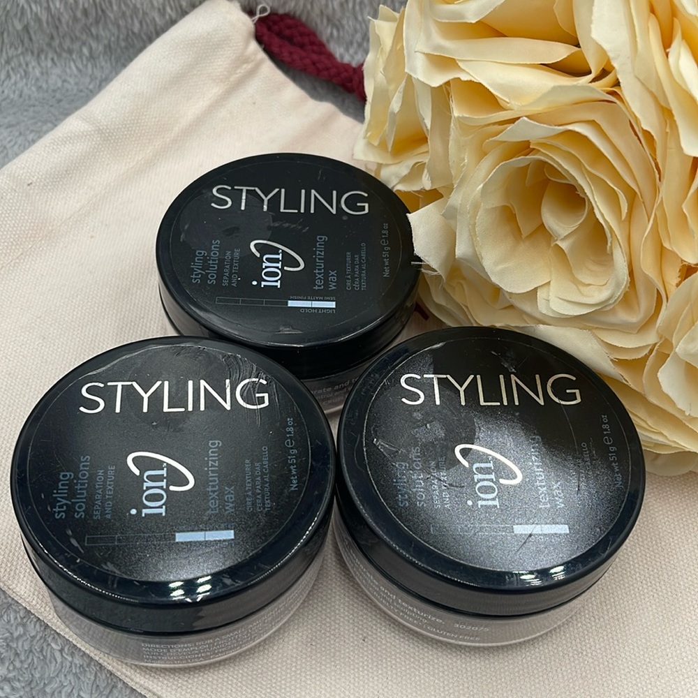 Set of 3-Styling solutions separation and texture ion texturizing wax